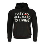 TGFCLUB Easy To Kill Hard To Living Print Slim Fit Hoodie