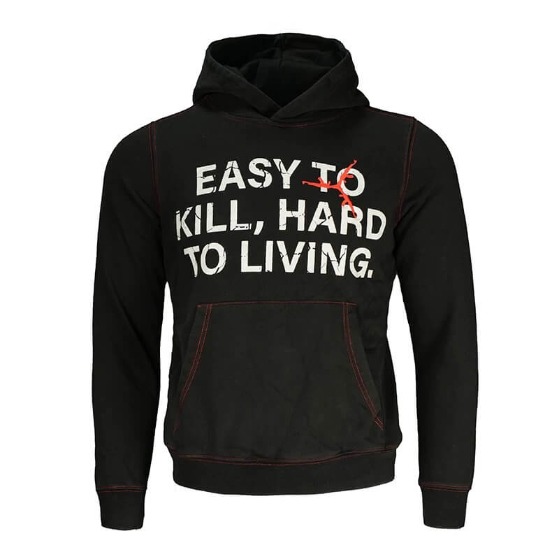TGFCLUB Easy To Kill Hard To Living Print Slim Fit Hoodie