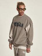 VOTE Contrast Color Rotating Sweatshirt