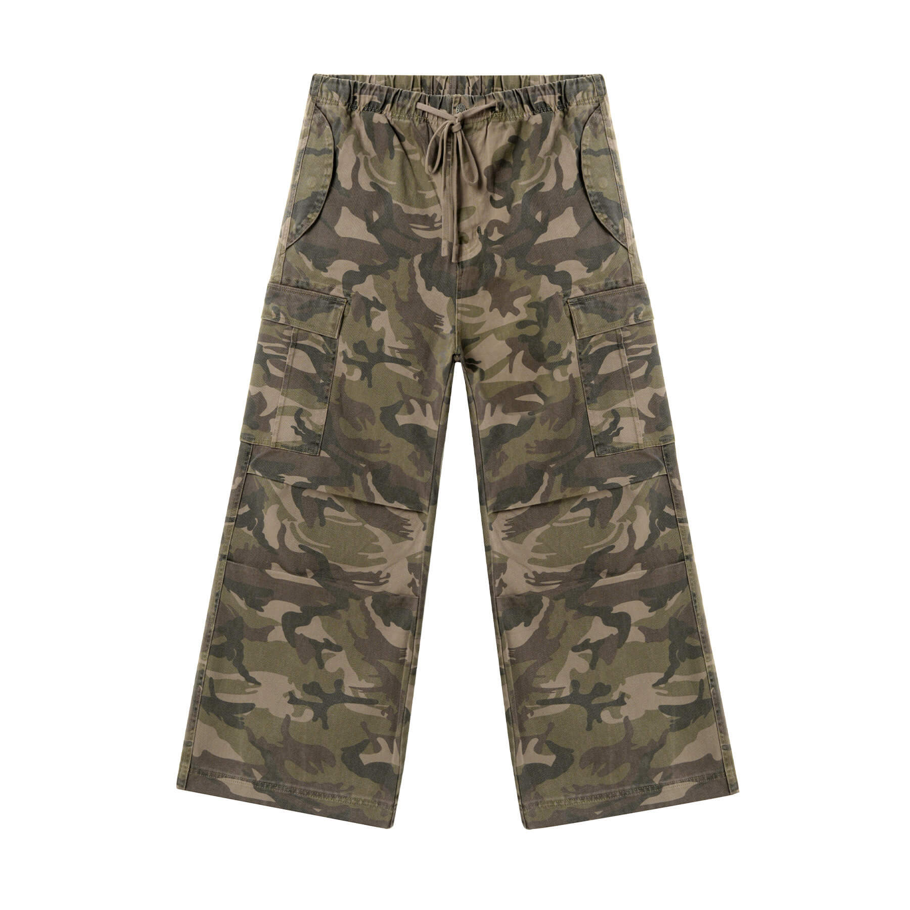 JHYQ Camouflage Drawstring Baggy Cargo Pants