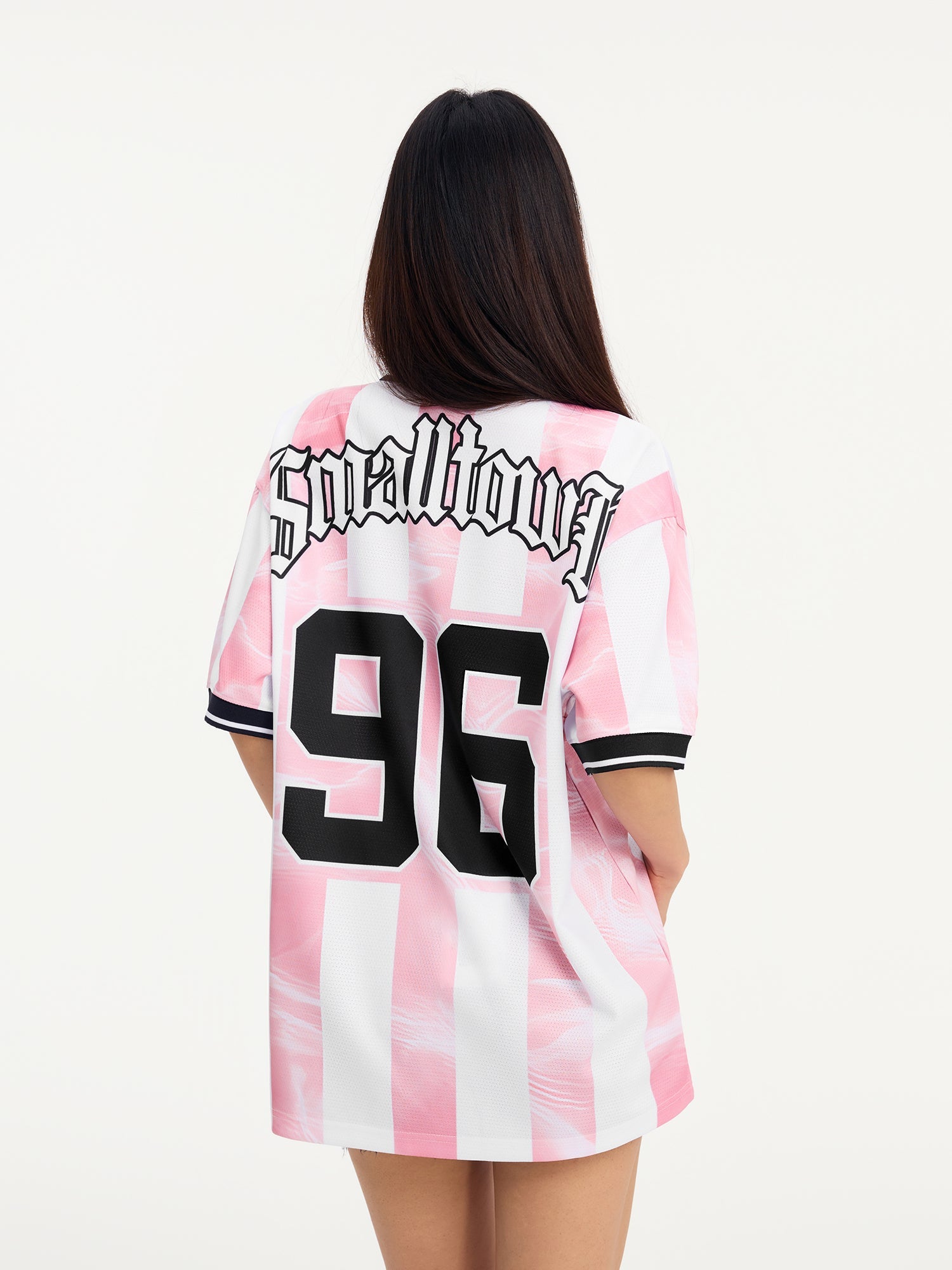 Small Town Kid Water Ripple Striped Polo Jersey