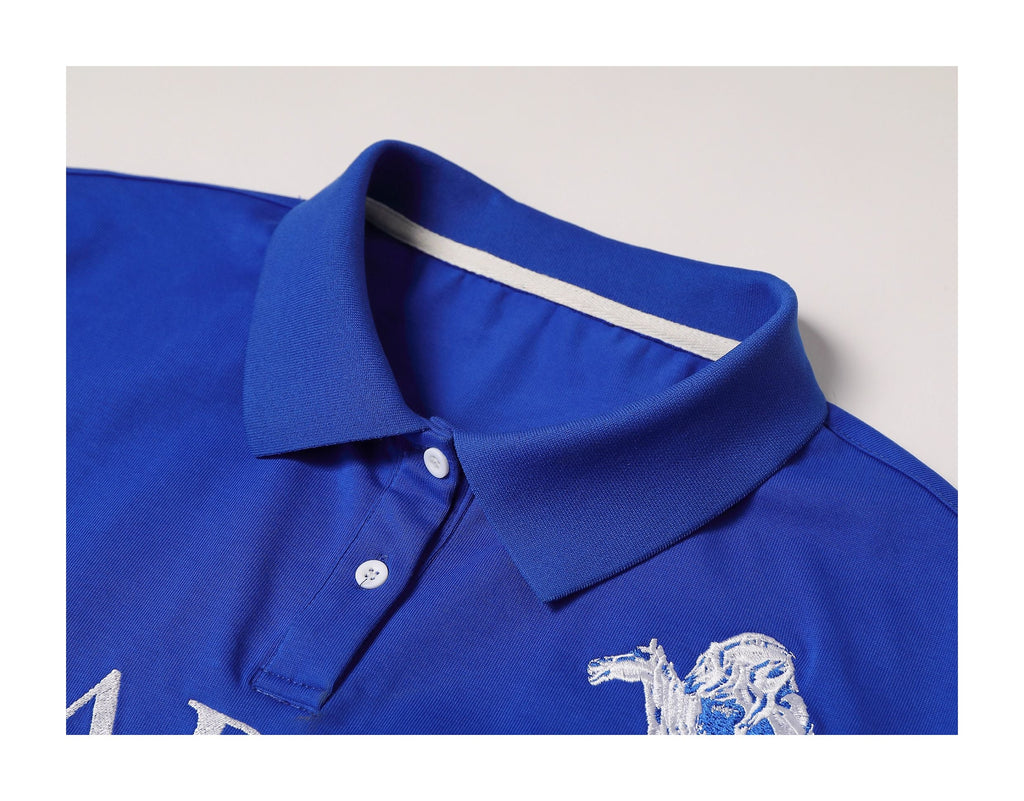 KARMANISTIC Embroidered Printed Long Sleeve Polo Shirt