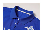 KARMANISTIC Embroidered Printed Long Sleeve Polo Shirt