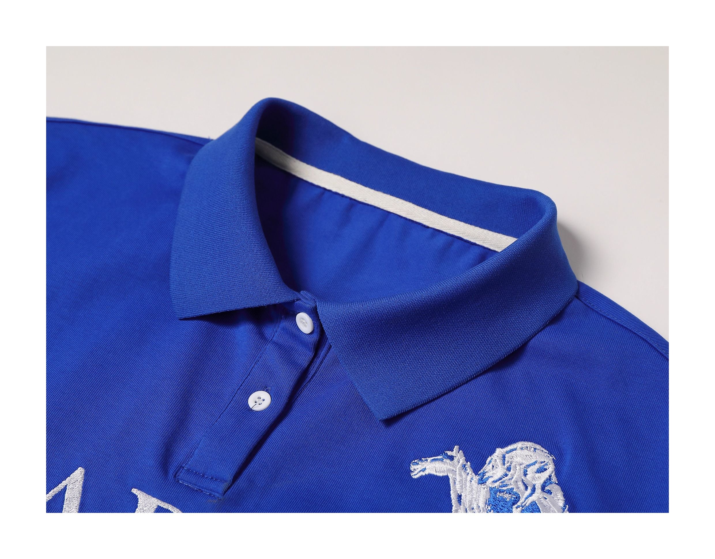 KARMANISTIC Embroidered Printed Long Sleeve Polo Shirt