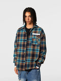 Achock Design Pocket Plaid Long Sleeved Shirt