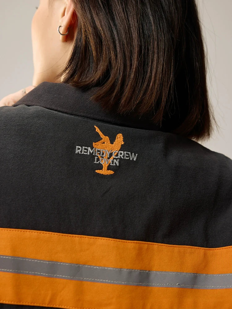 Remedy Cocktail Glass Girl Embroidery Polo Shirt