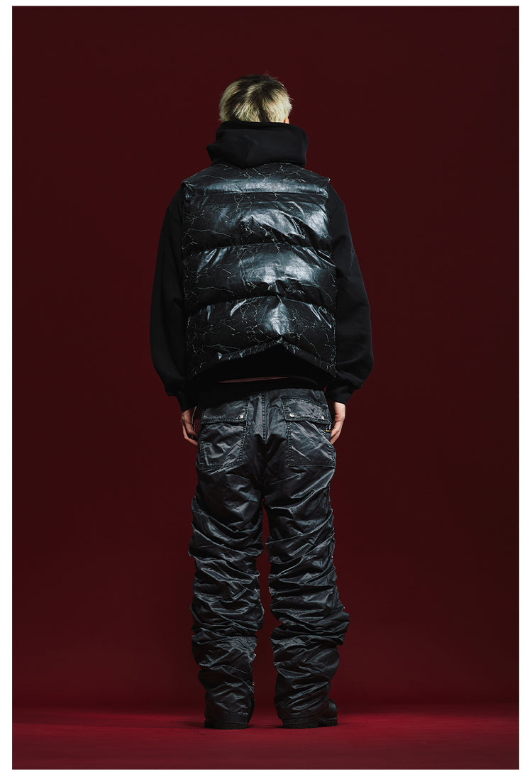Remedy Cracked Design Puffer Vest