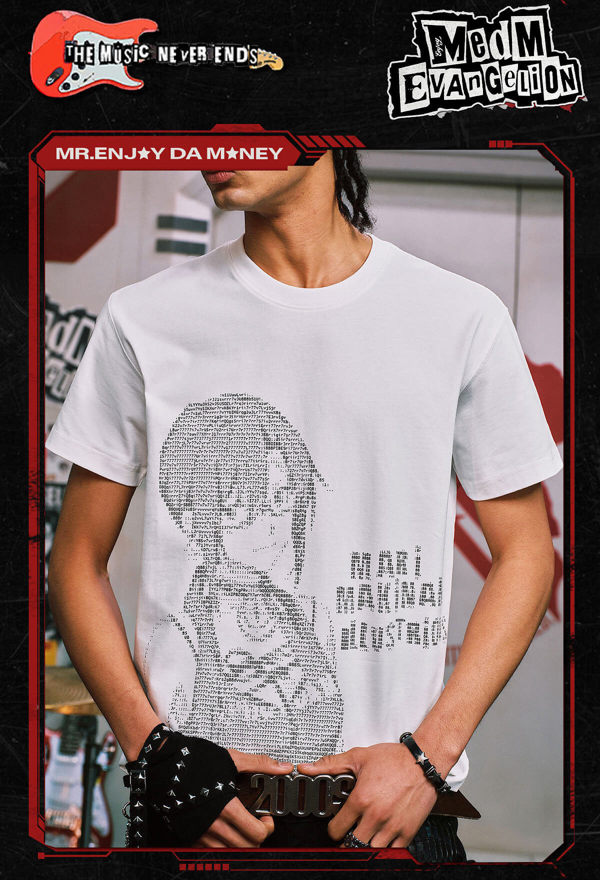 MEDM x EVA NEVER END Character Code Graphic Tee