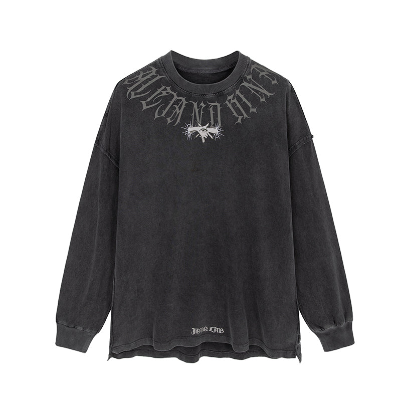 JHYQ Washed Old Long Sleeved Tee