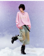 MEDM Flower Star Logo Embroidered Long Sleeve Tee