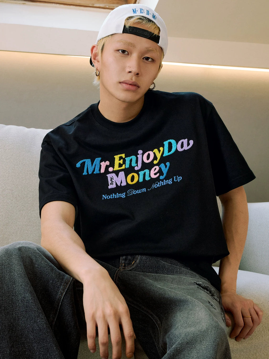 MEDM Multicolor Terry Embroidery Tee