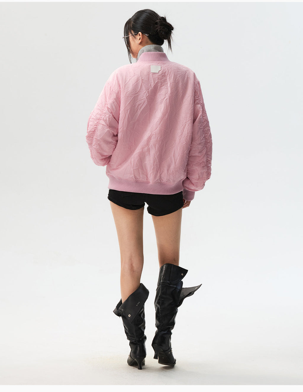 MEDM Crinkled Nylon MA-1 Bomber Jacket
