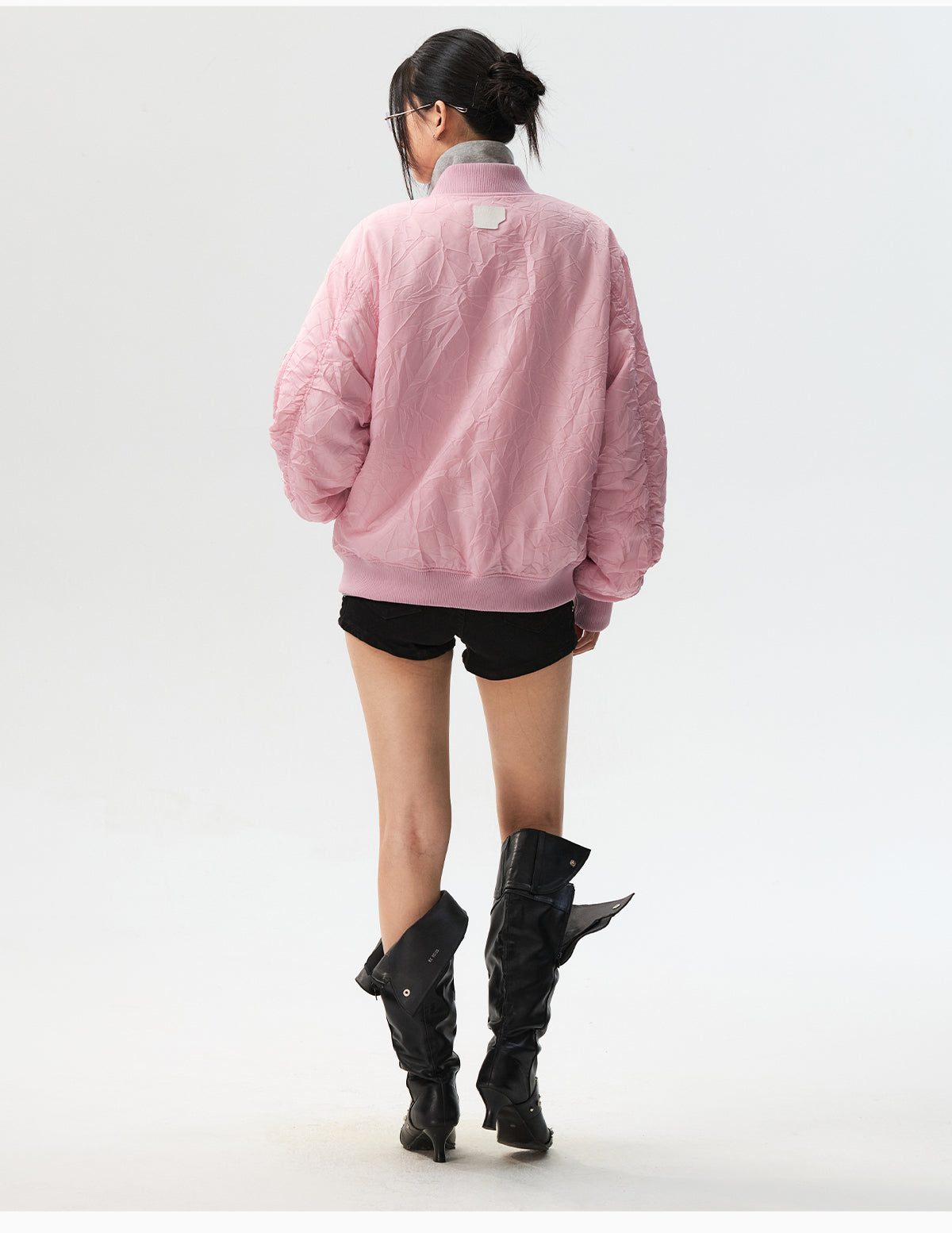 MEDM Crinkled Nylon MA-1 Bomber Jacket