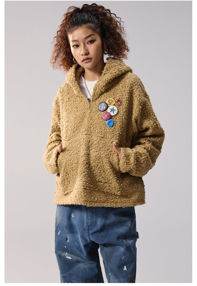 Remedy Sherpa Fleece Half Zip Hoodie