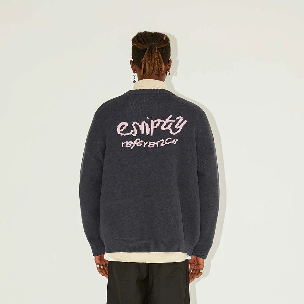 EMPTY REFERENCE Love Hugging Bear Jacquard Knit Sweater