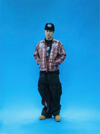 EVETS Plaid Detachable Hood Jacket