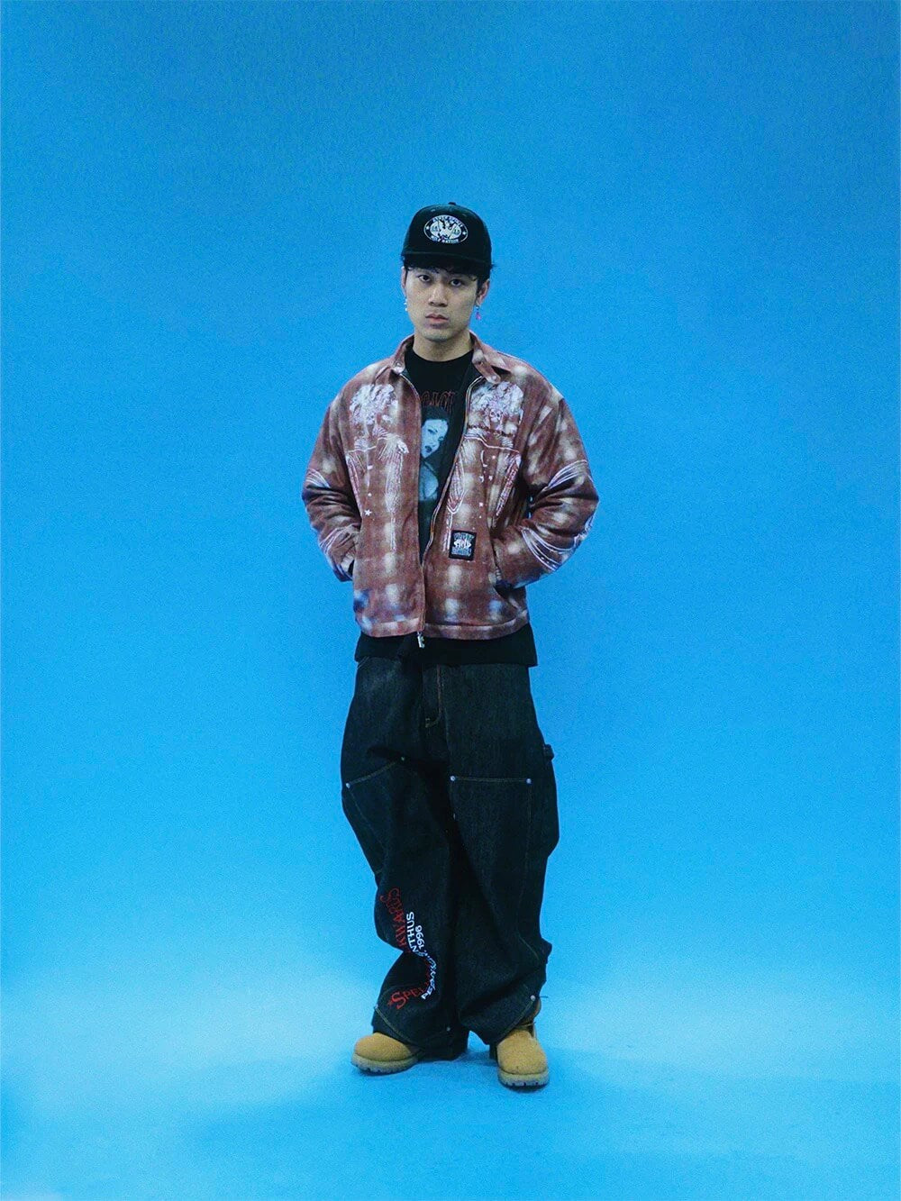 EVETS Plaid Detachable Hood Jacket