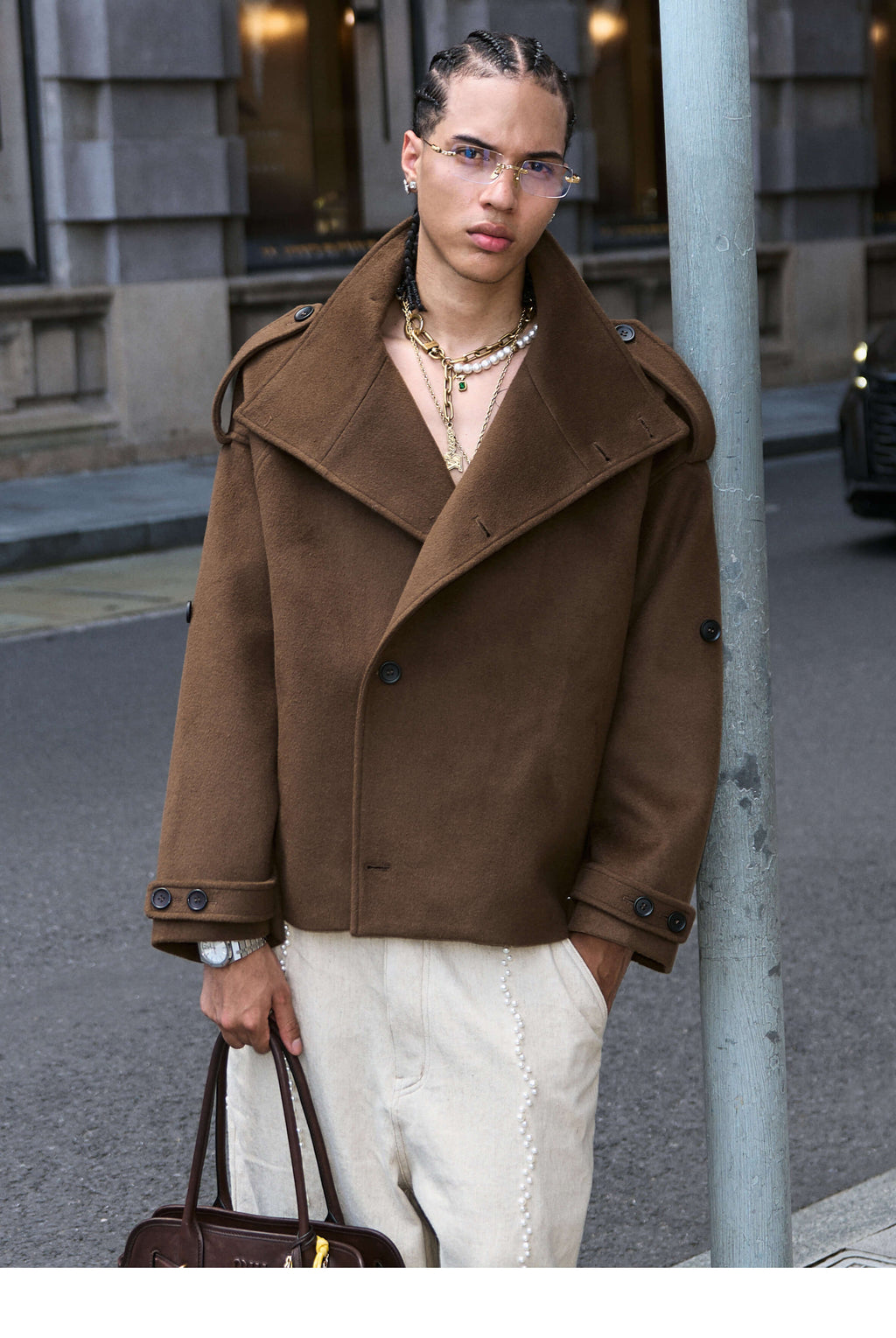 STEEPC Pure Wool Mid Length Coat
