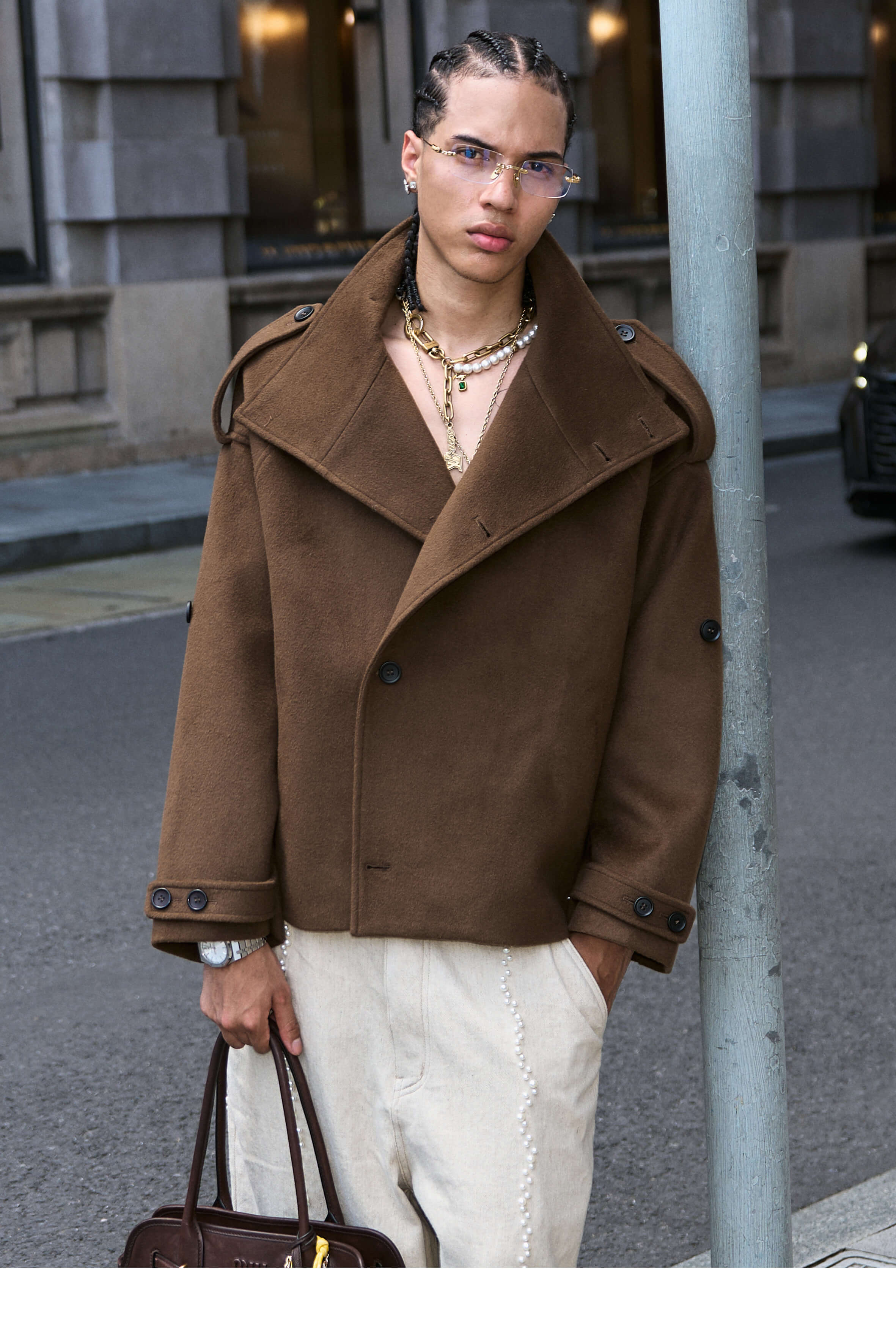 STEEPC Pure Wool Mid Length Coat