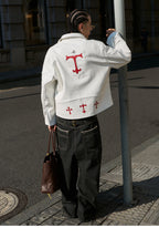 STEEPC Two Tone Leather Racing Jacket