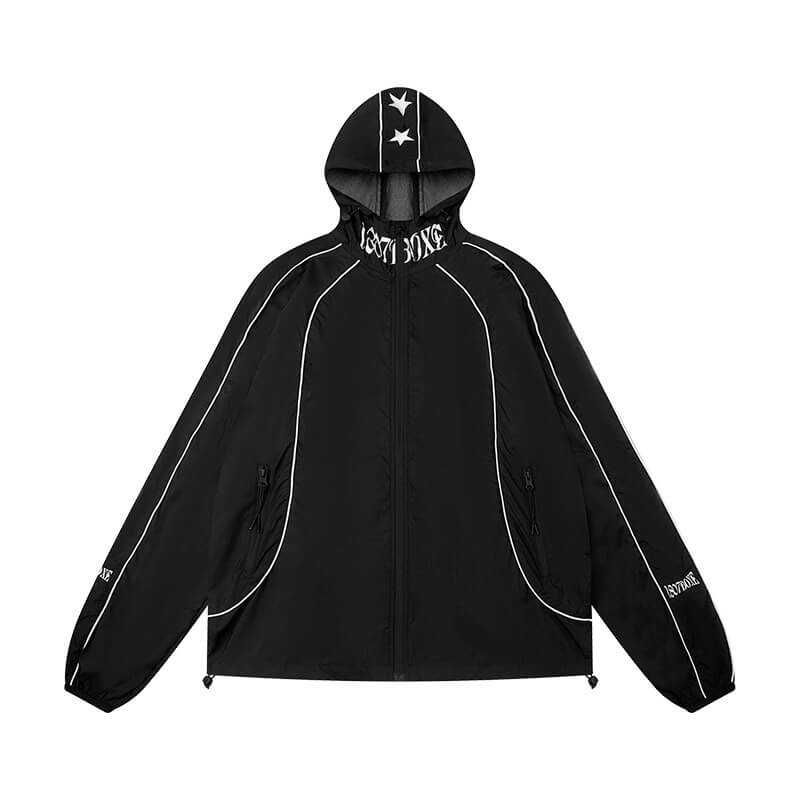 1807 Logo Star Print UV Protection Sports Track Jacket