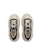1807 INF-008 Gothic Lace Up Canvas Chunky Sneakers