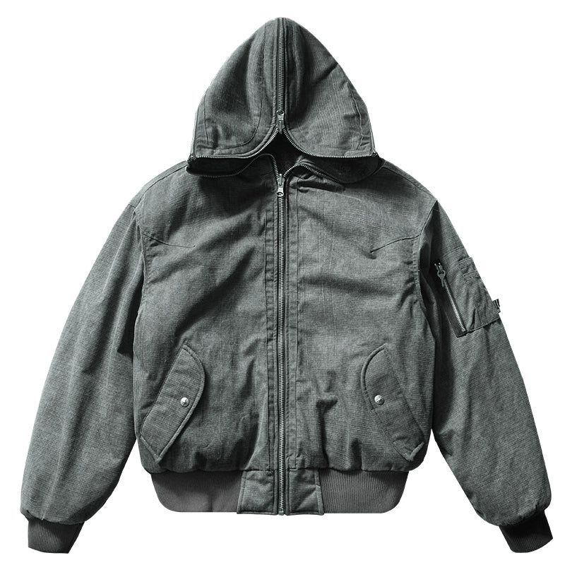 Remedy Multi Zipper Reversible MA-1 Bomber Jacket