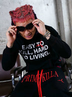TGFCLUB Easy To Kill Hard To Living Print Slim Fit Hoodie