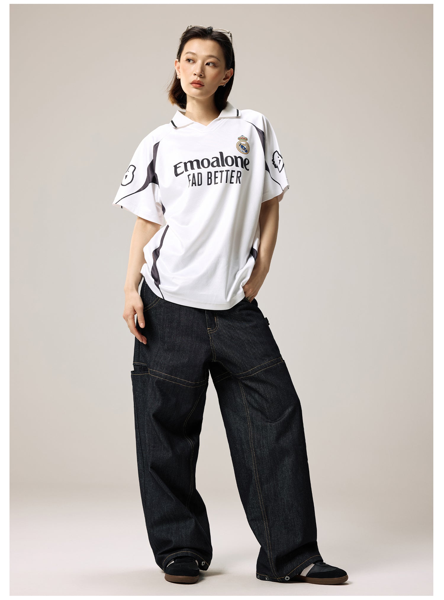 Remedy Emoalone Print Inspired Soccer Jersey Polo Shirt