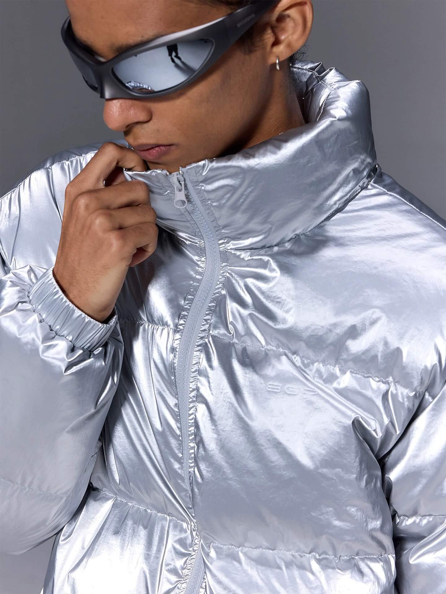 1807 Glossy Silver Down Jacket