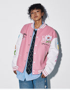 MEDM Daisy Floral Varsity Jacket