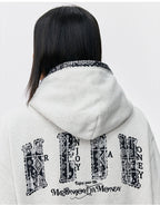 MEDM Ethnic Paisley Patch Embroidered Hoodie