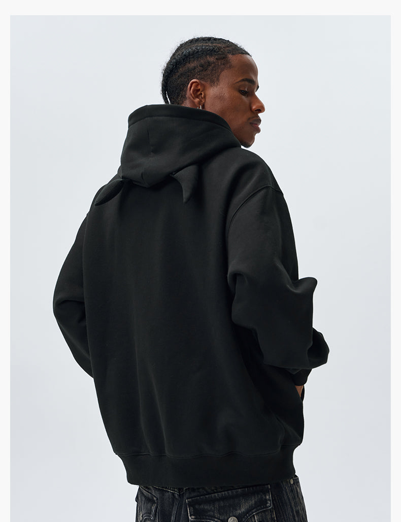 MEDM Angel & Devil Horns Zip-Up Hoodie