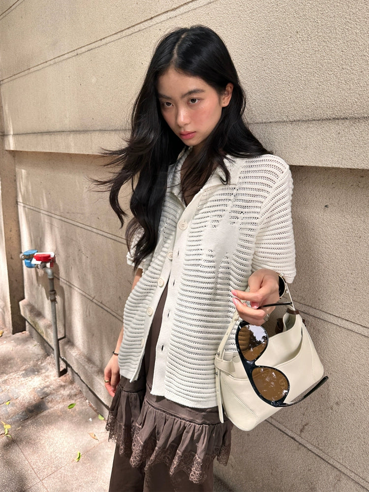 STEEPC Jacquard Short Sleeve Knit Shirt