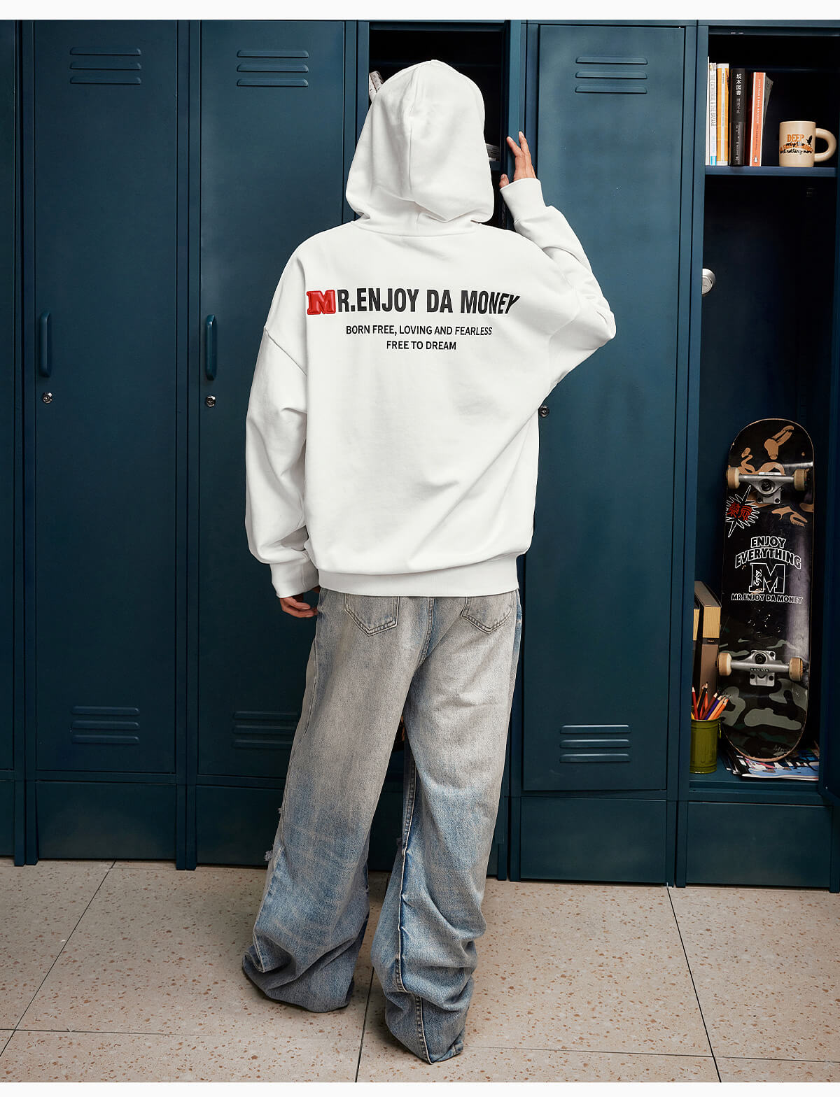 MEDM Rainbow Embossed Logo Hoodie