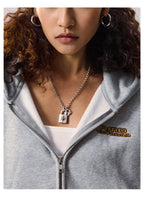 Remedy Terry Embroidery Zip Up Hoodie