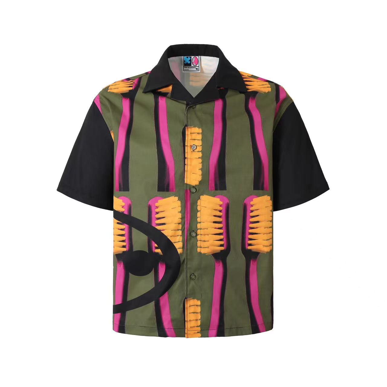 YADcrew Full Print Toothbrush Short Sleeve Shirt
