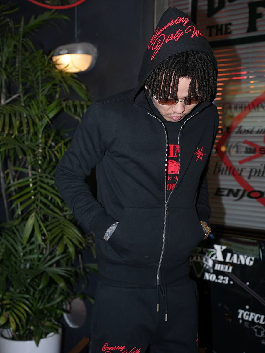 TGFCLUB x SNOWMAKER SAINT Zip Up Hoodie and Sweatpants