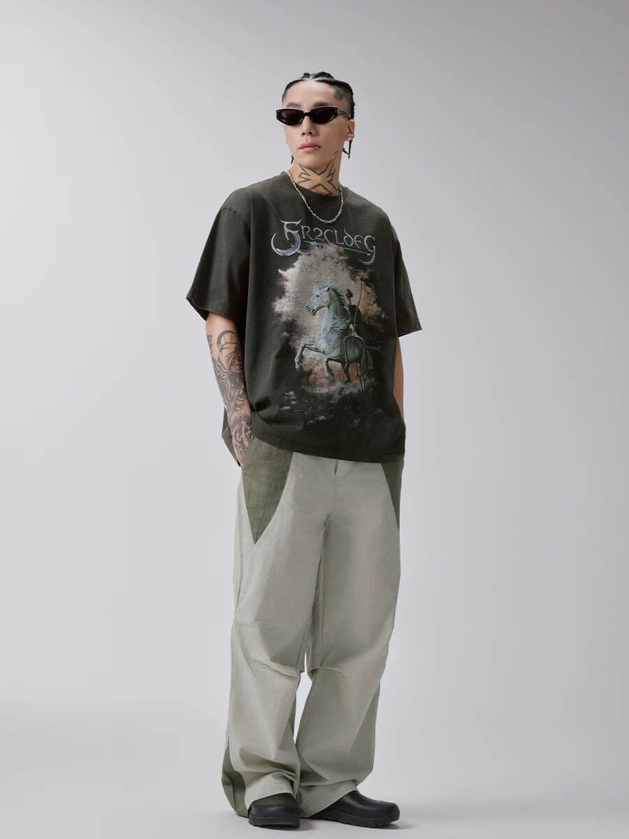 F2CE Patchwork Color Block Utility Work Pants