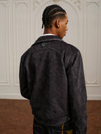 YADcrew Faux Horsehair Racing Jacket