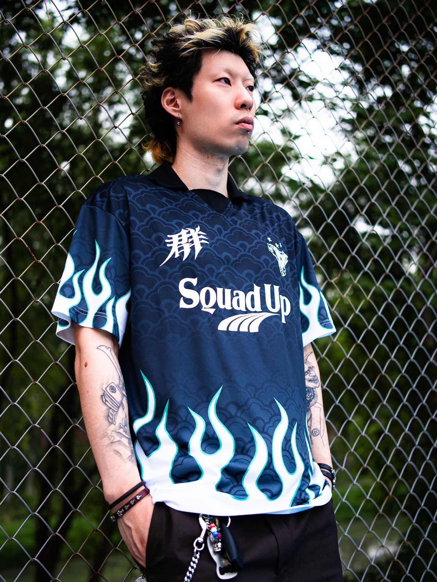 SUC Flame Full Print Gradient Soccer Jersey Polo