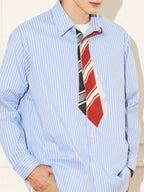 EMPTY REFERENCE Multi Tie Striped Long Sleeve Shirt