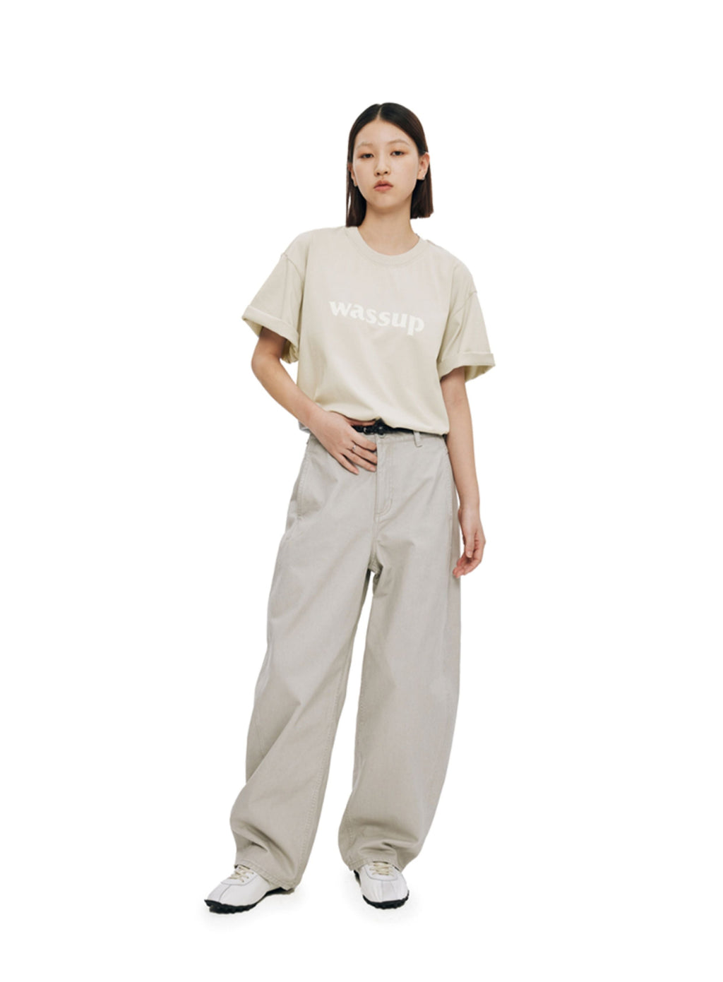 Wassup House Big Logo Print Basic Tee
