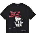 VENTUREK Double Layer Multi Zipper Destroyed Punk Rock Print Tee