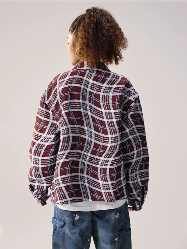 Remedy Wave Plaid Reversible Long Sleeve Shirt