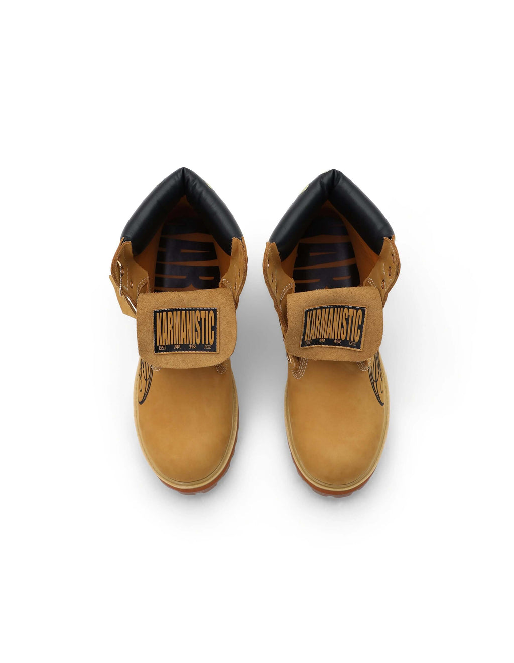 KARMANISTIC Nubuck Leather Embroidered Work Boots