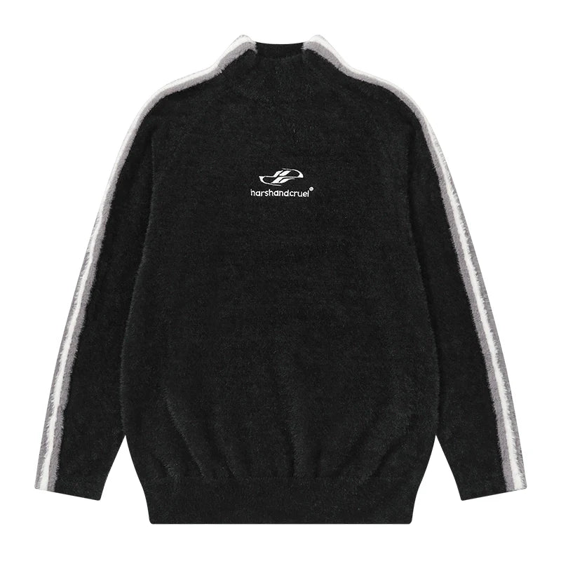 Harsh and Cruel Striped Mohair Logo Knit Sweater