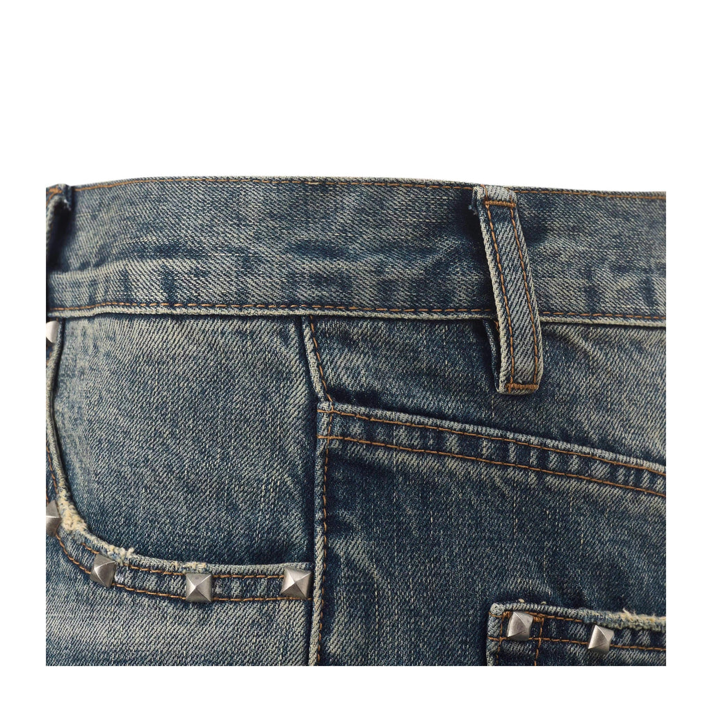 KARMANISTIC Riveted Washed Baggy Jeans