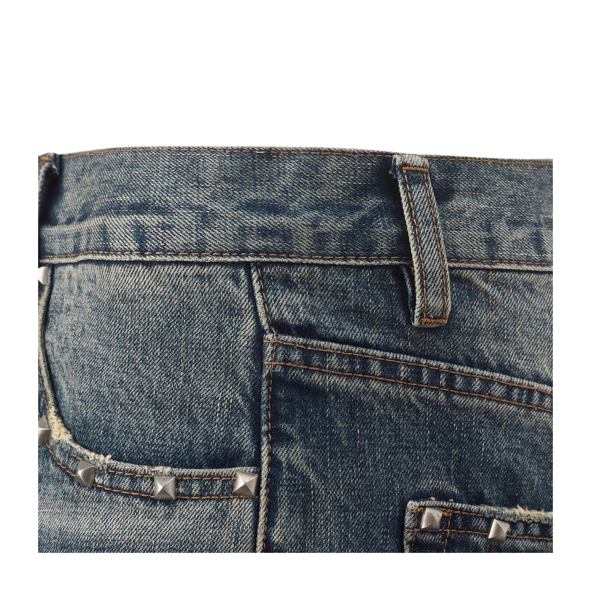 KARMANISTIC Riveted Washed Baggy Jeans