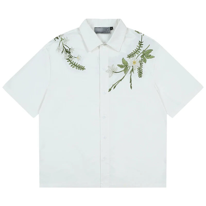 Harsh and Cruel Floral Embroidered Cuban Shirt